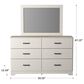 Ashley Stelsie 6 Drawer Dresser and Mirror in White, , large