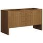 James Martin Hudson 60" Double Bathroom Vanity in Honey Oak with 3 cm Eternal Jasmine Pearl Silestone Top, Rectangular Sinks and FreePower Wireless Charger, , large