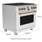 Cafe 5.75 Cu. Ft. Freestanding Dual Fuel Range in Matte White and Brushed Bronze, , large