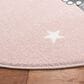 Safavieh Carousel CRK191 5"3" Round Pink and Ivory Kids Area Rug, , large