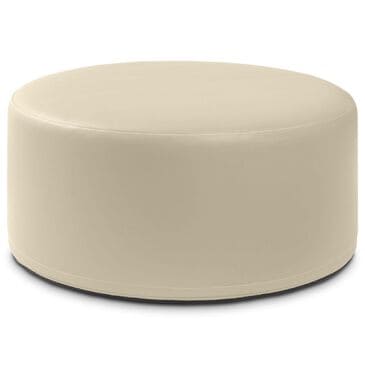 Jaxx Candler Faux Leather Ottoman in Natural Beige, , large