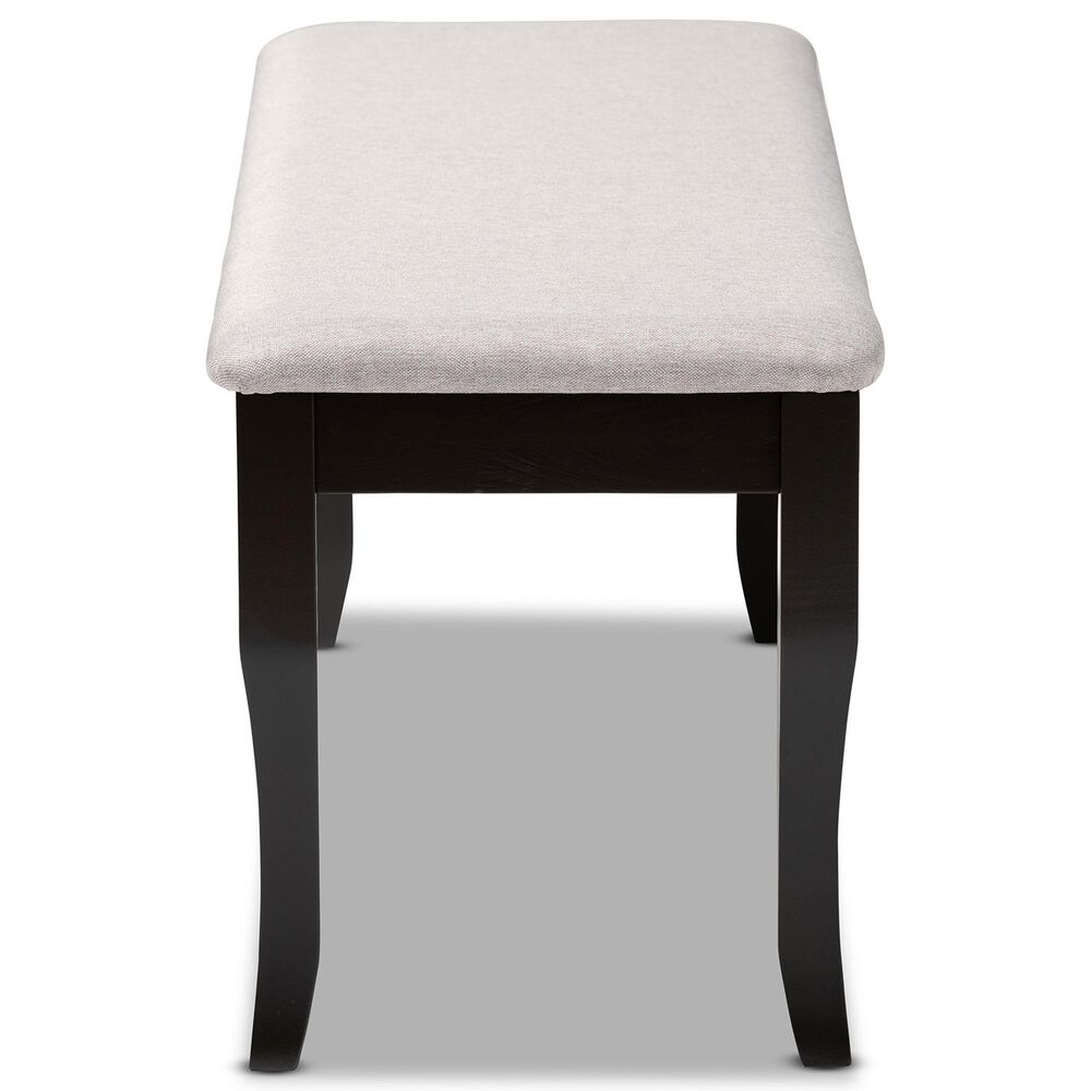 Baxton Studio Cornelie Dining Bench in Dark Brown, , large