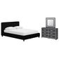 Ashley Zuraleus 3-Piece Queen Upholstered Platform Bedroom Set in Matte Black, , large