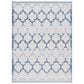 Safavieh Cabana CBN333G 6"7" Round Grey and Blue Indoor/Outdoor Area Performance Rug, , large