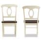 Baxton Studio Napoleon Side Chair in Antique Cherry and Buttermilk (Set of 2), , large