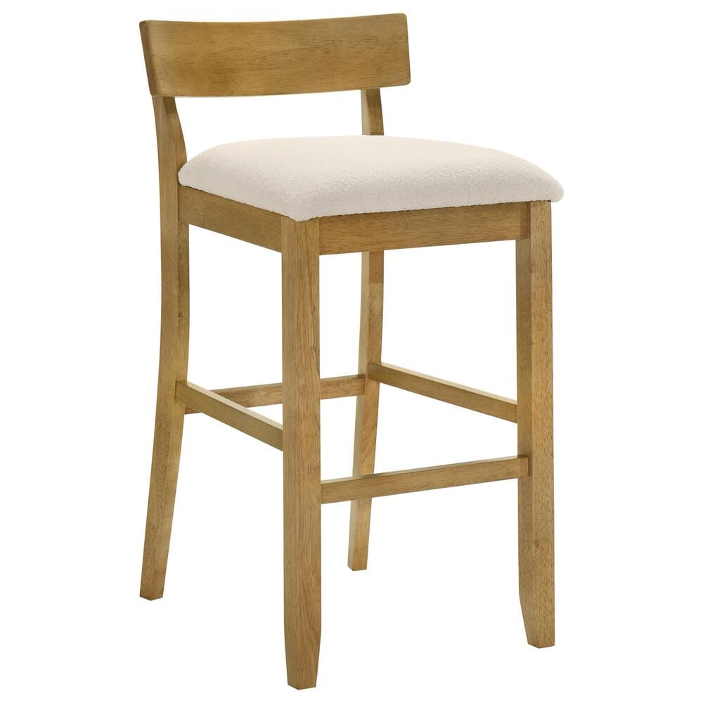 Armen Living Merie Bar Height Stool in Putty Brown, , large