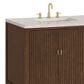 James Martin Vanities Myrrin 72" Double Vanity in Mid-Century Walnut with 3 cm Eternal Jasmine Pearl Quartz Top, , large