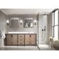 Lexora Home Ziva 84" Double Bathroom Vanity in Rustic Barnwood with 2 cm White Quartz Top and Rectangular Sinks, , large