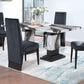 Global Furniture USA D12 Dining Table in Black and White - Table Only, , large