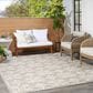 Nourison Aloha Damask 7"10" x 10"6" Ivory and Grey Indoor/Outdoor Area Rug, , large