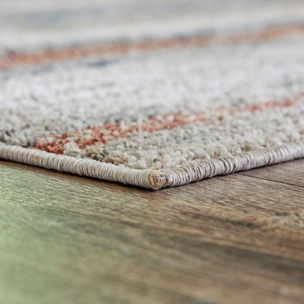 Ashley Kemart 5&#39; x 7&#39; Beige, Gray, Blue, Gold and Amber Area Rug, , large