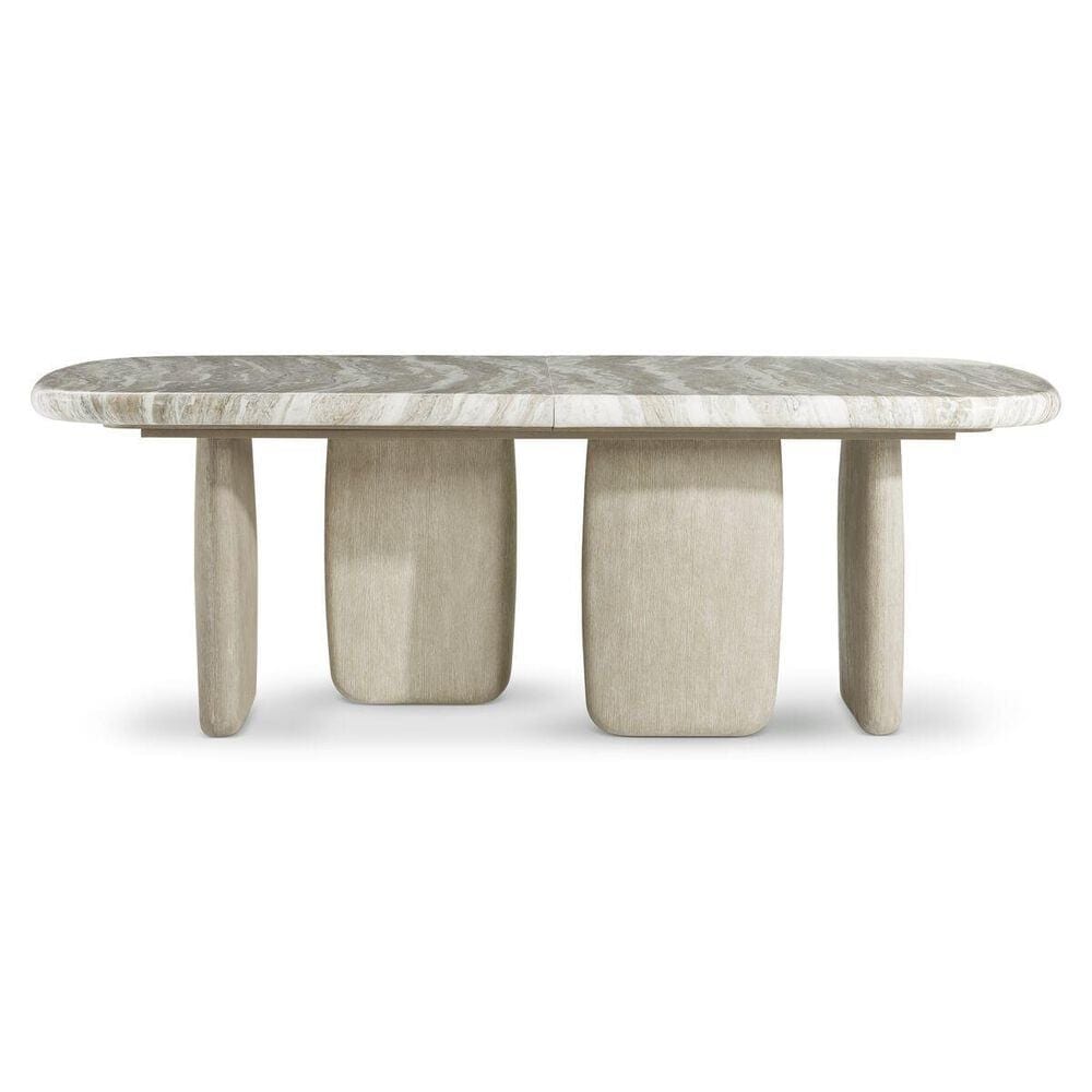 Bernhardt Arcadia Faux Stone Dining Table with 1-24&quot; Standard Leaf, , large