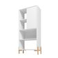 Dayton Bowery 5-Shelf Bookcase in White/Oak, , large