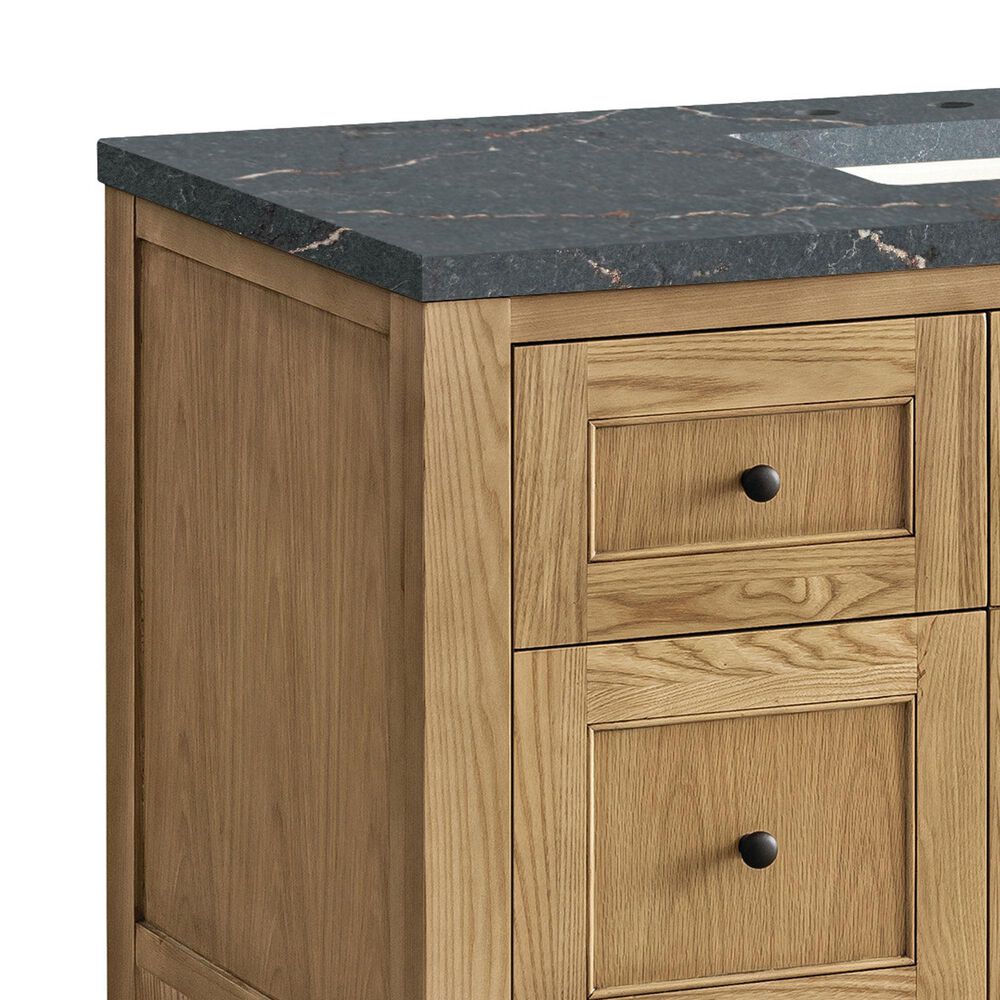James Martin Vanities Breckenridge 48&quot; Single Bathroom Vanity in Light Natural Oak with 3 cm Parisien Bleu Quartz Top and Rectangular Sink, , large