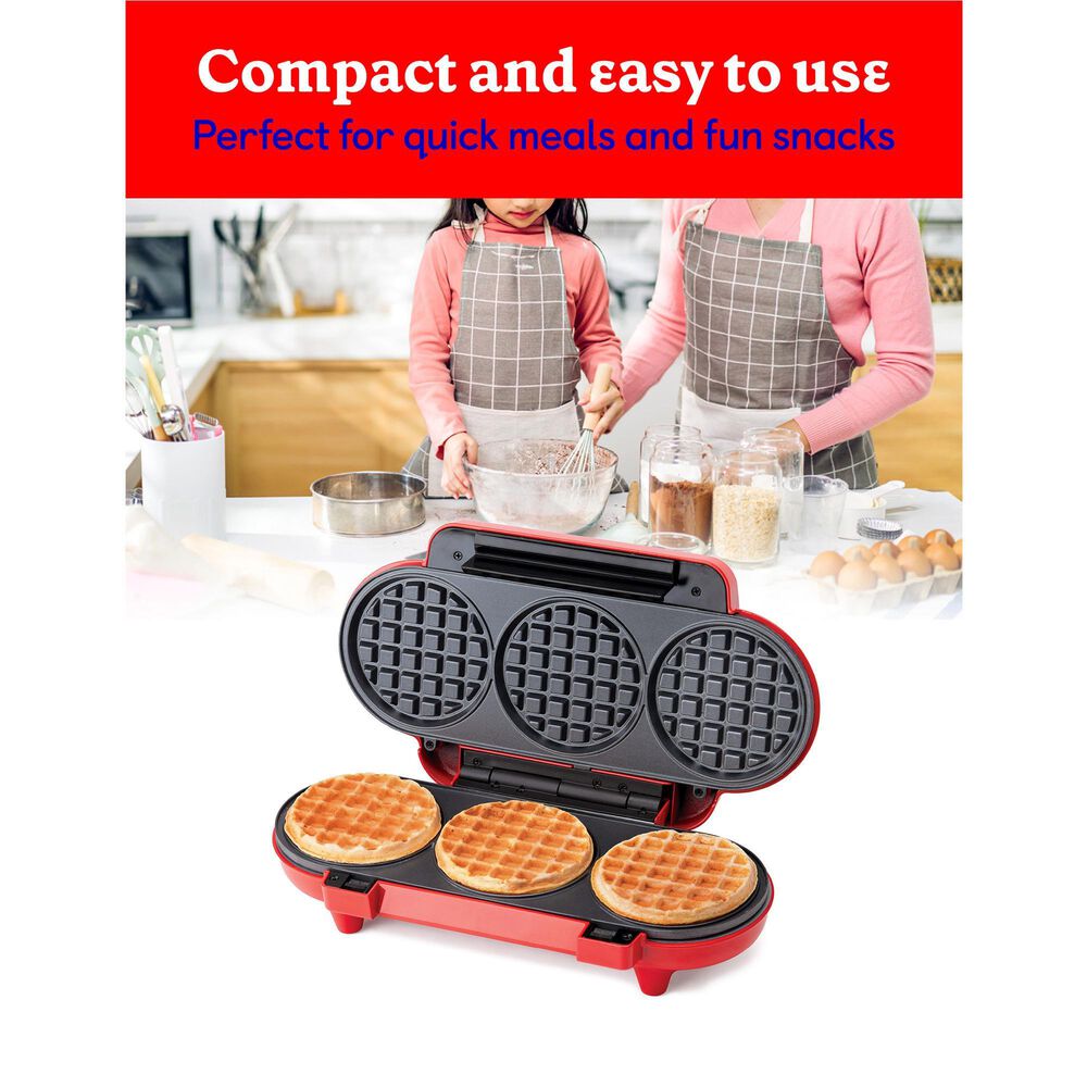 Betty Crocker 3-in-1 Waffle Maker in Red, , large