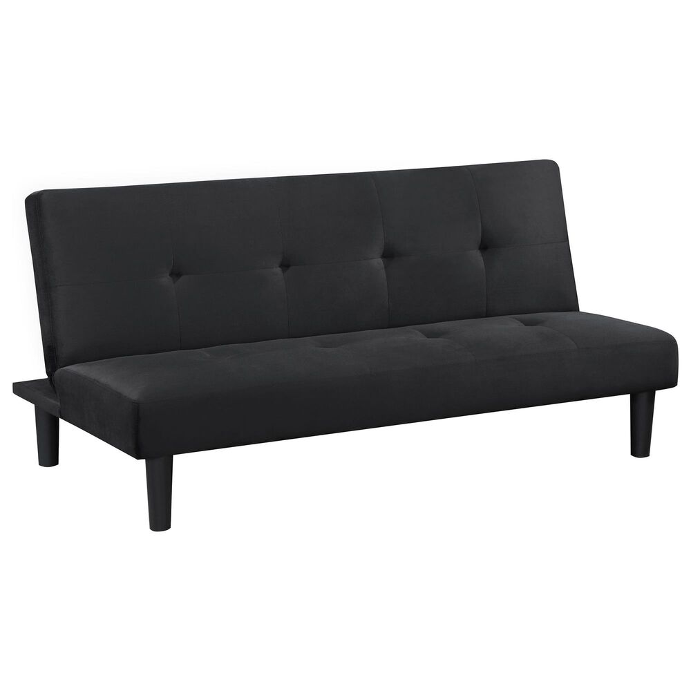 Pacific Landing Stanford Push Back Convertible Sofa Bed in Black, , large