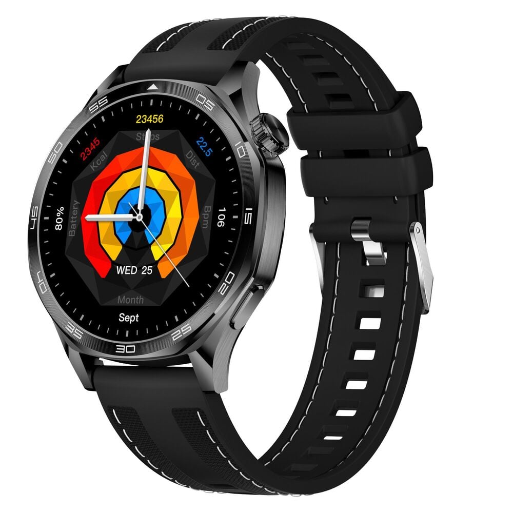 AuraFit Nexa 4 AMOLED Smartwatch in Black, , large