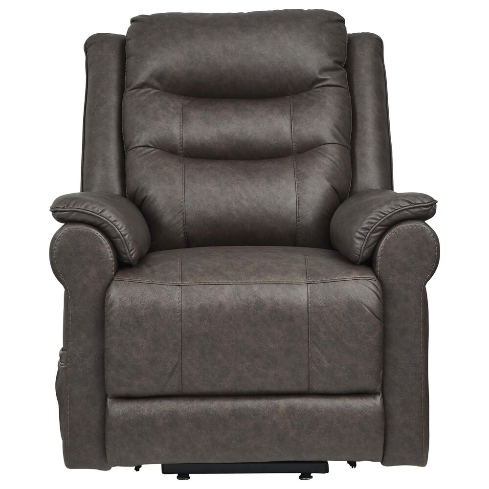 Ashley Oatman Power Lift Recliner in Umber, , large