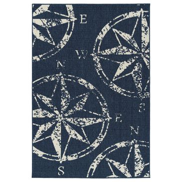 Kaleen Rugs Amalie 1"9" x 3" Navy and Ivory Indoor/Outdoor Area Rug, , large