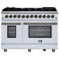 Forno Massimo 48" Freestanding Dual Fuel Range in White, , large