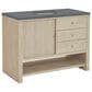 James Martin Vanities Marigot Single 48" Single Vanity in Sun-washed Oak with 3 cm Parisien Bleu Quartz Top, , large