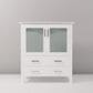 Lexora Home Volez 30" Single Bathroom Vanity in White with 2 cm White Ceramic Top and Rectangular Sink, , large