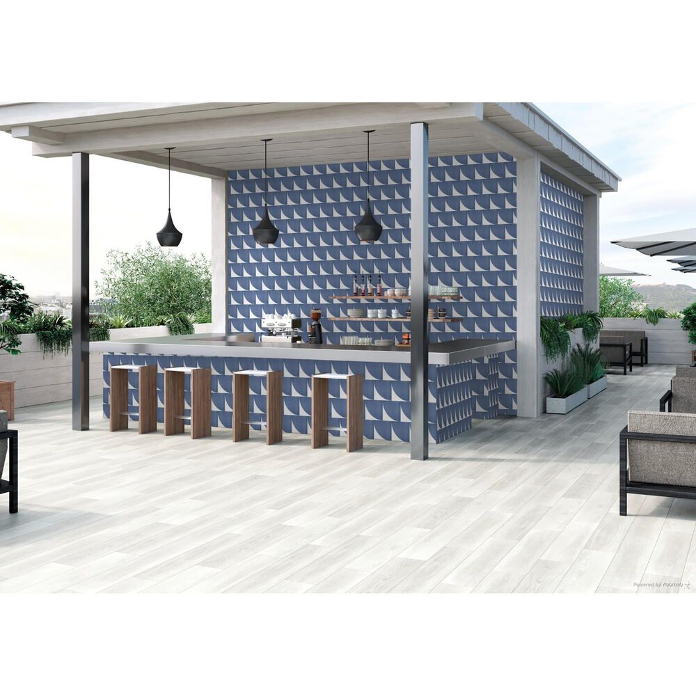Marazzi Scenario Blue Convex 8&quot; x 8&quot; Porcelain Tile, , large