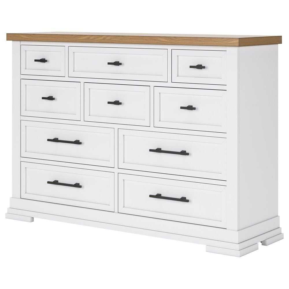 Ashley Ashbryn Dresser in White and Natural, , large