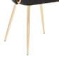 LumiSource Claire Arm Chair with Black Velvet Cushion in Gold (Set of 2), , large
