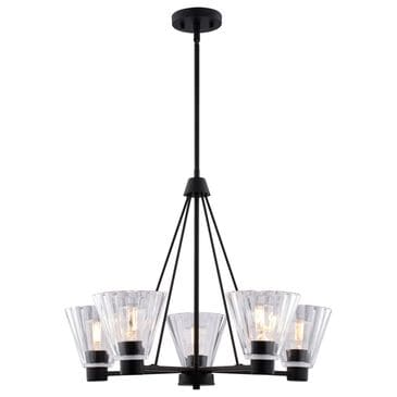 Vaxcel Lighting Dalton 5-Light Round Chandelier in Matte Black, , large