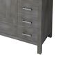 Lexora Home Jacques 84" Double Bathroom Vanity in Distressed Grey with 2 cm White Quartz Top and Rectangular Sinks, , large