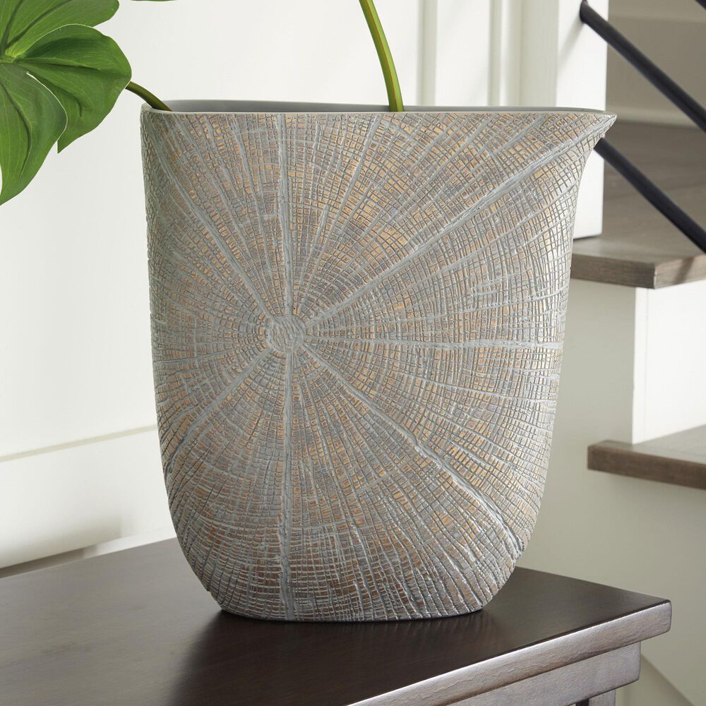 Ashley Ardenley 15&quot; Vase in Antique Gold, , large