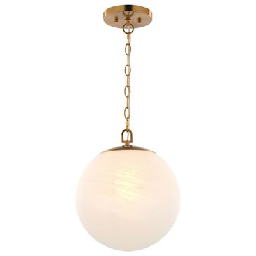Vaxcel Lighting Monticello 1-Light Globe Pendant in Muted Brass, , large