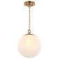 Vaxcel Lighting Monticello 1-Light Globe Pendant in Muted Brass, , large