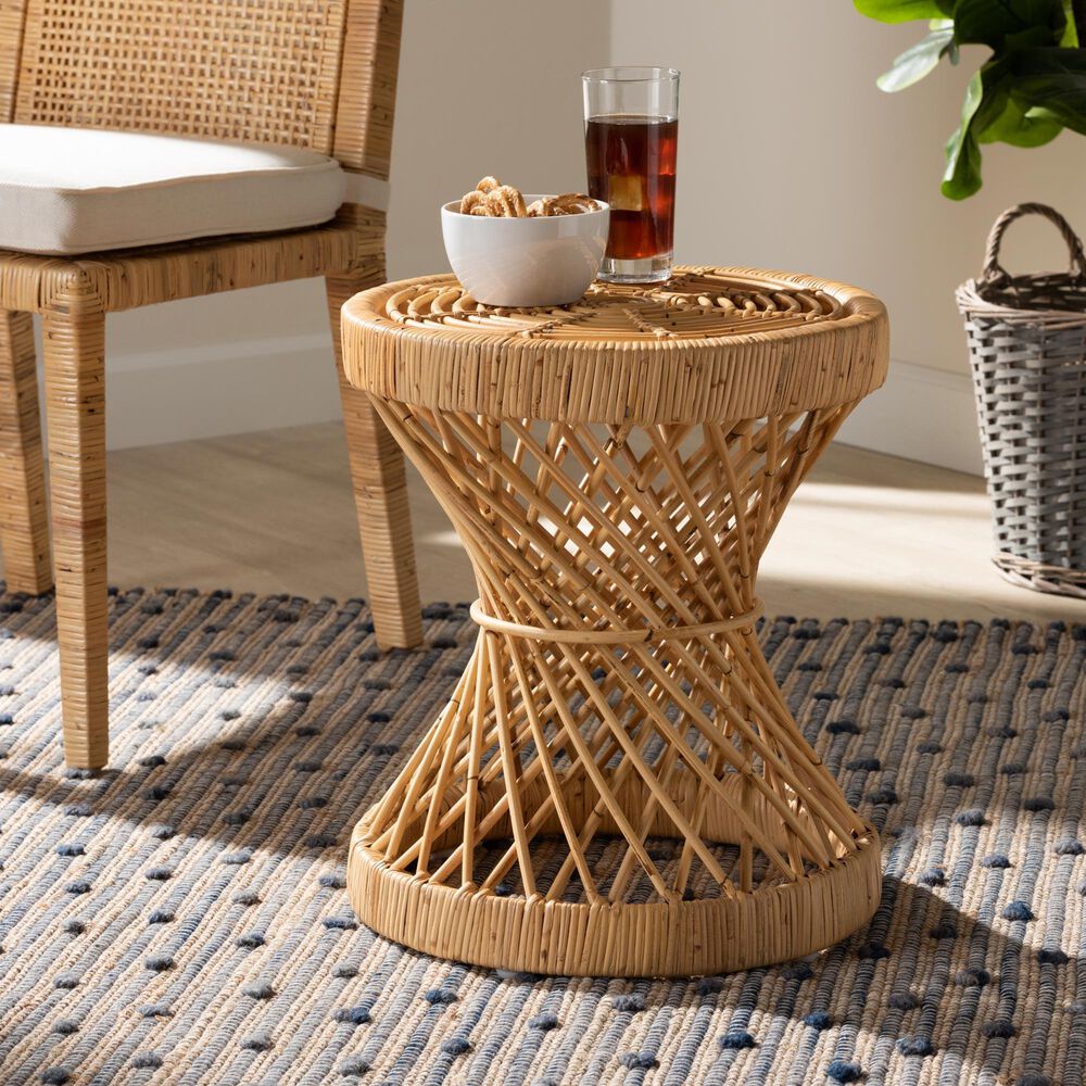 Baxton Studio Seville End Table in Natural, , large