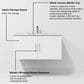 Lexora Home Geneva 36" Single Bathroom Vanity in Glossy White with 2 cm White Carrara Marble Top and Rectangular Sink, , large