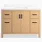 Kohler Kresla 48" Single Bathroom Vanity in Light Oak with 3 cm White Quartz Top and Rectangular Sink, , large