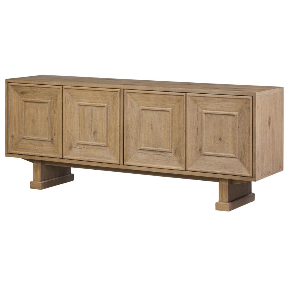 Four Hands Haiden Adela 4-Door Sideboard in Drifted Oak Veneer, , large