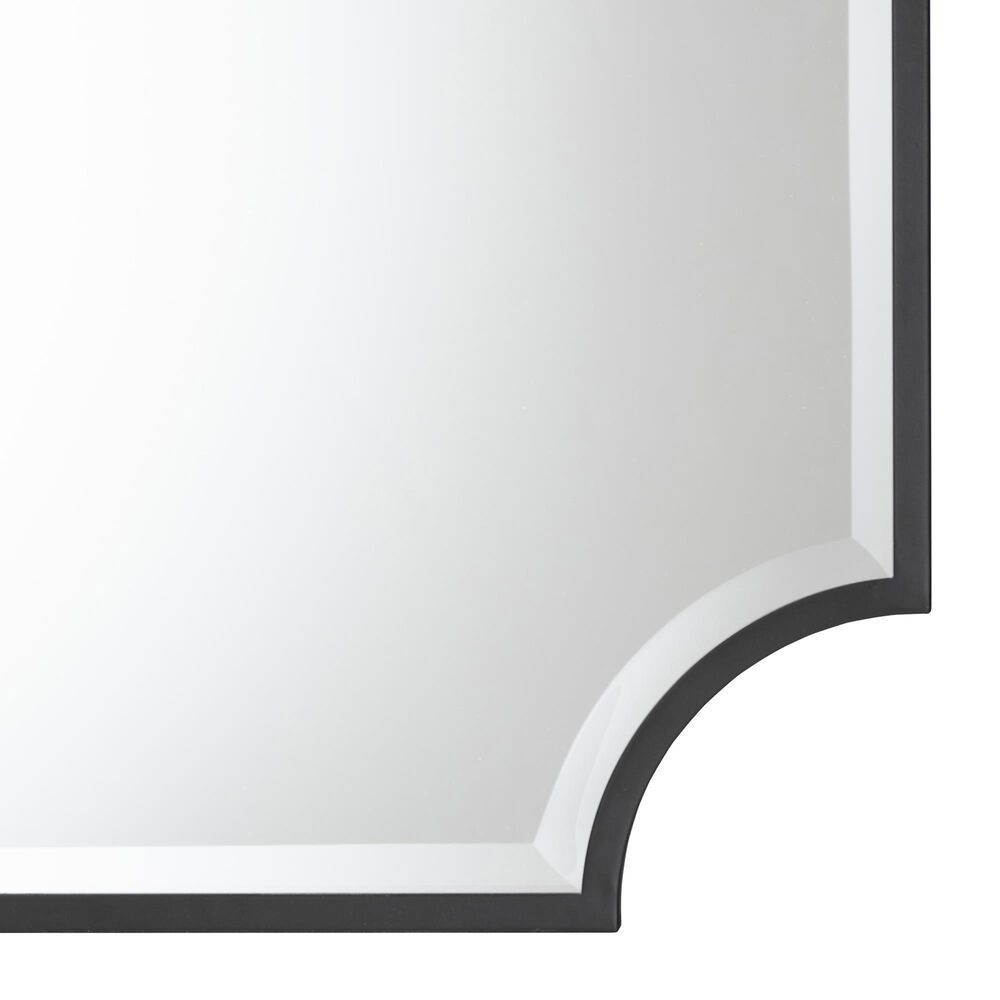 Baxton Studio Parcenet Metal Accent Wall Mirror in Black, , large