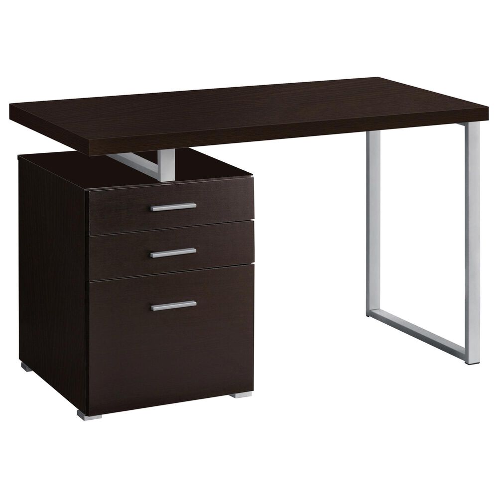 Monarch Specialties 48" Computer Desk in Cappuccino Finish, , large