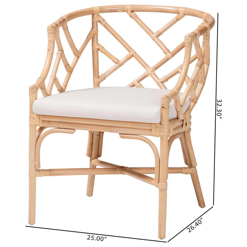 Baxton Studio Padma Arm Chair in Natural, , large