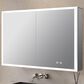 Lexora Home Mesa 36" x 28" LED Mirror Medicine Cabinet with Defogger in Aluminium, , large