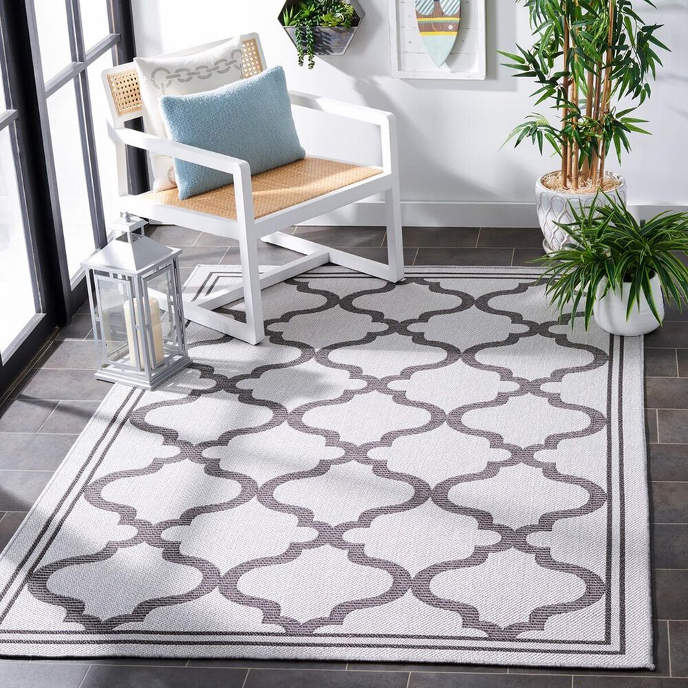Safavieh Bermuda 8&#39; x 10&#39; Grey and Brown Indoor/Outdoor Area Performance Rug, , large