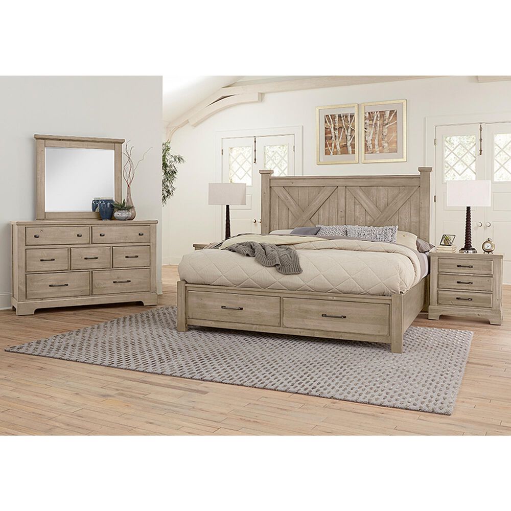 Viceray Collections Cool Rustic 3-Drawer Nightstand in Clear Maple, , large