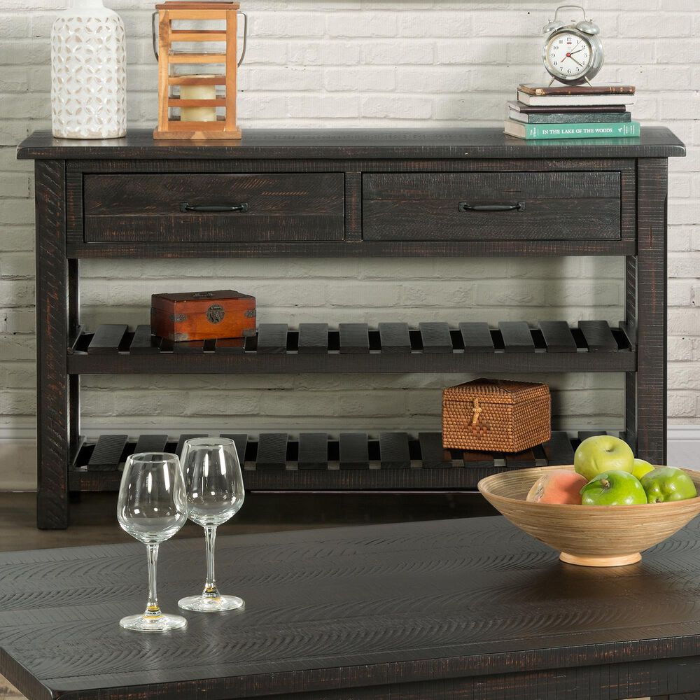 Martin Svensson Home Barn Door Sofa Table in Antique Black, , large