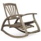 Hearth and Haven Sunview Outdoor Rocking Chair with Retractable Footrest in Grey, , large