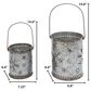 The Gerson Company Assorted Snowflake Luminary Candle Canister in Silver (Set of 2), , large