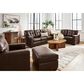 Ashley Santorine Stationary Loveseat in Dark Brown, , large