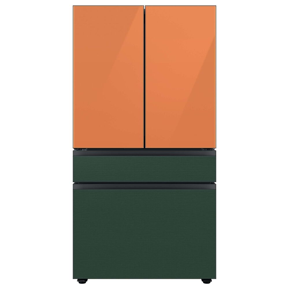 Samsung Bespoke 4-Door French Door Refrigerator Top Panel in Clementine Glass, , large