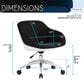 Rta Products Llc Low-Back Upholstered Task Chair in Black, , large